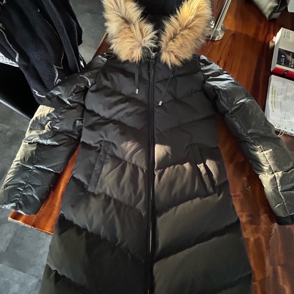 Atelier Noir by RUDSAK Black Puffer Jacket with Fur Hood